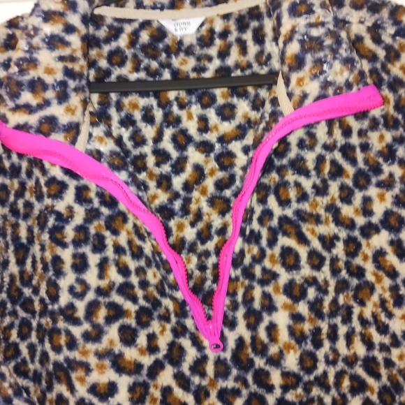 Crown Ivy Women's Animal Print Sherpa Jacket Size L - Picture 4 of 10